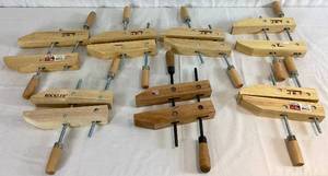 lot 45 image: Jet & Rocklet Adjustable Wood Clamping Tool 10 Hand Screw - 7 Pieces