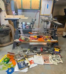 lot 1 image: Shop Smith Model 555861 and Lots of tools, woodworking accessories and more