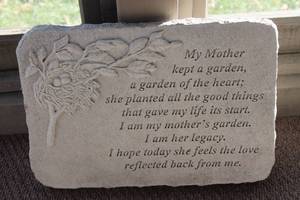 lot 59 image: Decorative Stone Plaque with Mother Tribute Poem