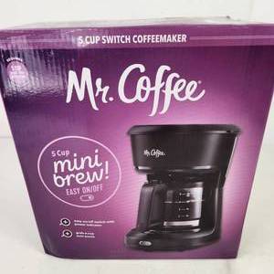 New Mr. Coffee 5 Cup Mini Brew Easy OnOff Grab A Cop Auto Pause