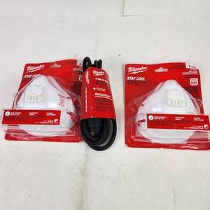 Lot Of Two 3 Pack Milwaukee Valved Respirator Masks Milwaukee 8 Quik-Lok Cord Set