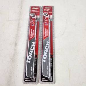 Lot Of Two New Milwaukee Sawzall Carbide Teeth 9 Carbide Teeth