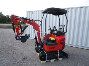 lot 3 image: AGT Industrial QK18K-C Mini Excavator w Hydraulic Thumb & Side Swing Boom, Kubota Diesel