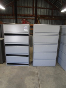(2) Lateral File Cabinets 36x18x63 (make excellent shopgarage storage)
