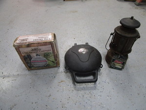 Vintage Lantern, Canteen, Grill Bot Grill Cleaning Brush
