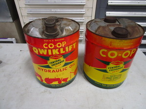 Vintage 5 gal Oil Buckets