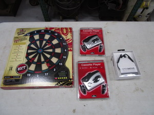 Electronic Dartboard, Headphones, Cassette Players