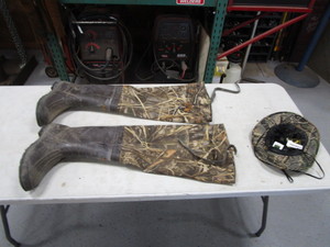 Hip Waders Sz13 & New Fishing Hat