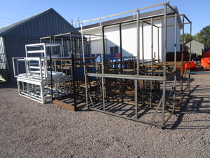 Large Lot of Angle Iron & Square Tubing Shipping Crates
