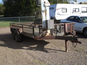 1987 Bee-Line 7x16 Trailer wAuto Crane Arm