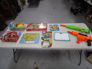 Puzzles, Stickers, Etch-A-Sketch, Guns