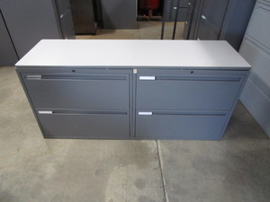 (2) Lateral File Cabinets wTop 30x18x28