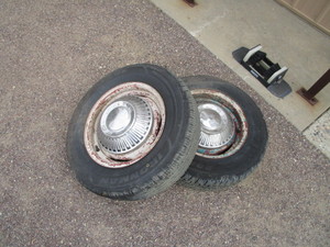 (2) (Near New) 18575R14 Tires on 4 12 BC Wheels