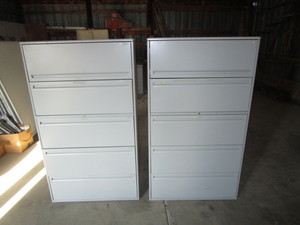 (2) Lateral File Cabinets 36x18x63 (make excellent shopgarage storage)