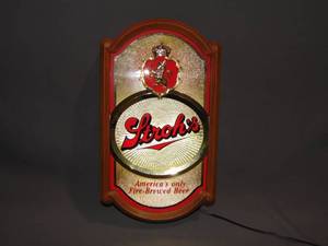 lot 6 image: Strohs 1988 Light Up Sign