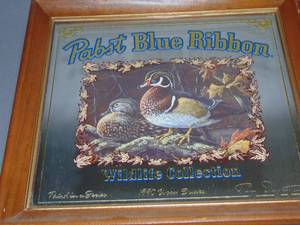 lot 13 image: Pabst Blue Ribbon Beer MirrorSign 1990
