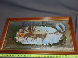 lot 14 image: Pabst Blue Ribbon Wildlife Collection Mirror 1990