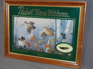 lot 31 image: Pabst Blue Ribbon Beer MirrorSign 1996 Upland Bird Series