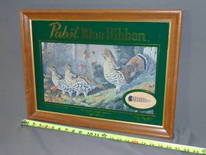 lot 32 image: Pabst Blue Ribbon Beer MirrorSign 1996 Upland Bird Series