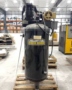 lot 177 image: Rock River 60 Gallon Air Compressor - 135 Max PSI
