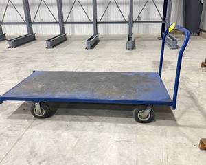 lot 217 image: Used 72 x 36 Platform Cart - Air Filled Tires