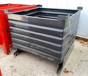 lot 351 image: Stackable Steel Container - Industrial Storage