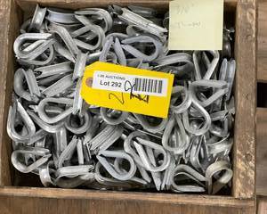 lot 292 image: Steel Cable Thimbles 38 Inch