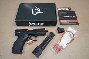 lot 1J image: NEW Taurus TX22 Gen 2 .22 LR Semi-Auto Pistol - 2 Magazines - Threaded Barrel