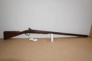 lot 1O image: W Moore Side by Side Percussion Cap Black Powder Muzzleloader