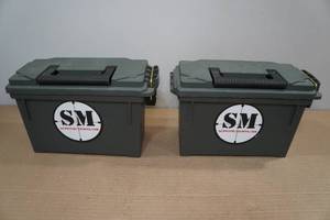 lot 33 image: 2 Plastic Ammo Boxes