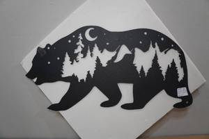 lot 117 image: Laser Cut Steel Black Bear
