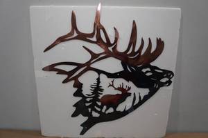 lot 118 image: Laser Cut Steel Elk