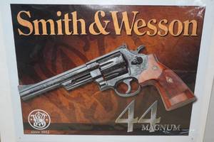 lot 154 image: S&W Metal Sign