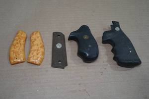 lot 183 image: Assorted Pistol Grips - Colt 1911, Custom Birds Eye Maple