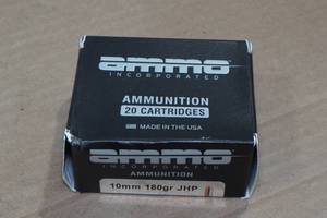 lot 275 image: 20 Ammo Inc 10mm Auto 180 Gr JHP Ammo