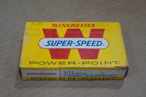 lot 286 image: 20 Winchester Super-Speed .303 British 180 Gr SP Ammo