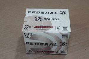 lot 293 image: 325 Federal Automatch .22 LR 40 Gr LRN Ammo