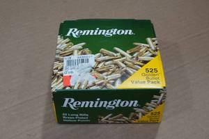 lot 304 image: 525 Remington Golden Bullet .22 LR Brass Plated HP Ammo