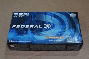 lot 309 image: 20 Federal Power Shok .30-06 Sprg 150 Gr JSP Ammo