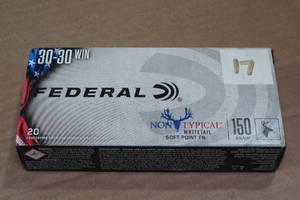 lot 311 image: 20 Federal Non Typical .30-30 Win 150 Gr SP FN Ammo