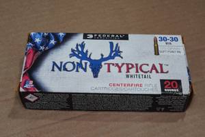 lot 313 image: 20 Federal Non Typical .30-30 Win 170 Gr SP RN Ammo