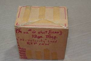 lot 340 image: 25 Reloaded 12 Gauge 2-34 Lead 6 Shot Shotshells