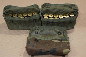 lot 341 image: 25 12 Gauge 2-34 Magnum 4 Buck Shotshells in Pouches