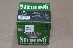 lot 343 image: 25 Sterling .410 Bore 2-12 Gold Slugs