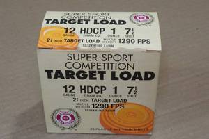 lot 363 image: 25 Estate Super Sport 12 Gauge 2-34 7-12 Shot Shotshells