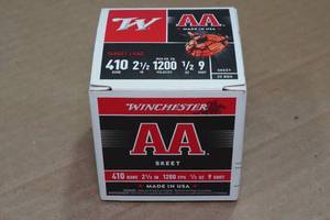 lot 371 image: 25 Winchester AA .410 Bore 2-12 9 Shot Shotshells