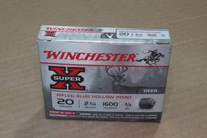 lot 384 image: 5 Winchester Super X 20 Gauge 2-34 Rifled HP Slugs