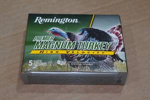 lot 388 image: 5 Remington Premier Turkey 12 Gauge 3-12 Magnum 5 Shot Shotshells