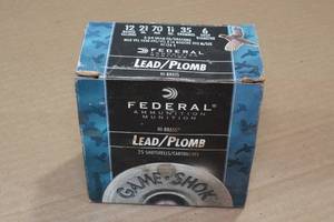 lot 405 image: 25 Federal 12 Gauge 2-34 6 Shot Shotshells