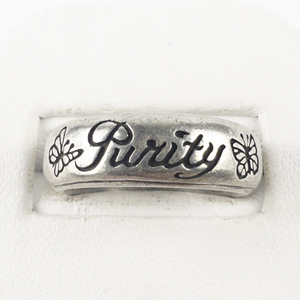 lot 148 image: Bob Siemon Designs  Butterfly Silver Tone Base Metal Purity Ring . Size 6.25 - 6.5.